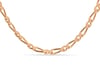December - 45cm Figaro Link Chain - 9k Rose Gold