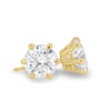 Emilia - Round 6 Claw Earrings - 18k Yellow Gold