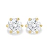Emilia - Round 6 Claw Earrings - 18k Yellow Gold