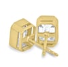 Kara - Emerald Bezel Earrings - 18k Yellow Gold