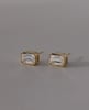 Kara - Emerald Bezel Earrings Lifestyle Image