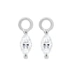 Lola - Marquise Earring Charm - 9k White Gold