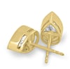 Lucia - Pear Bezel Earrings - 18k Yellow Gold