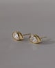Lucia - Pear Bezel Earrings Lifestyle Image