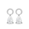 Millie - Pear Earring Charm - 9k White Gold