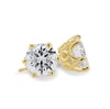 Oriana - Round 6 Claw Earrings - 18k Yellow Gold