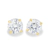 Philippa - Round 4 Claw Earrings - 18k Yellow Gold