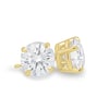 Philippa - Round 4 Claw Earrings - 18k Yellow Gold