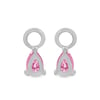 Tara  Pear Pink Sapphire Charms - 18k White Gold