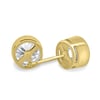 Tiana - Round Bezel Earrings - 18k Yellow Gold