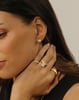 Tiana - Round Bezel Earrings Lifestyle Image