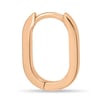 Tiffany - Elongated Oval Hoop Earrings - 14k Rose Gold