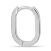 Tiffany - Elongated Oval Hoop Earrings - 14k White Gold