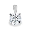 Aisling - Round Pendant - 18k White Gold