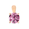 Alicia  Round Pink Sapphire Pendant - 18k Rose Gold