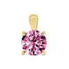 Alicia  Round Pink Sapphire Pendant - 18k Yellow Gold