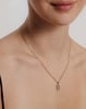 Initial Bezel Pendant with Chain - 9k Yellow Gold B