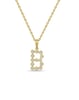 Initial Bezel Pendant with Chain - 9k Yellow Gold B