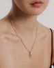 Initial Bezel Pendant with Chain - 9k Yellow Gold D