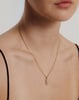 Initial Bezel Pendant with Chain - 9k Yellow Gold E