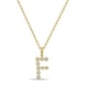 Initial Bezel Pendant with Chain - 9k Yellow Gold F