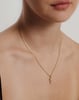 Initial Bezel Pendant with Chain - 9k Yellow Gold F