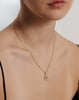 Initial Bezel Pendant with Chain - 9k Yellow Gold H
