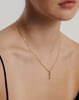 Initial Bezel Pendant with Chain - 9k Yellow Gold I