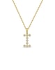 Initial Bezel Pendant with Chain - 9k Yellow Gold I