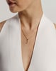 Initial Bezel Pendant with Chain - 9k Yellow Gold J