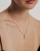 Initial Bezel Pendant with Chain - 9k Yellow Gold J