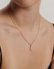 Initial Bezel Pendant with Chain - 9k Yellow Gold L