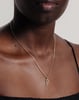 Initial Bezel Pendant with Chain - 9k Yellow Gold P