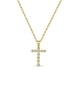 Initial Bezel Pendant with Chain - 9k Yellow Gold T