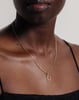 Initial Bezel Pendant with Chain - 9k Yellow Gold U