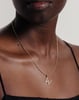 Initial Bezel Pendant with Chain - 9k Yellow Gold W
