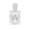 Kenzie - Oval Pendant - 18k White Gold