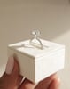 Platinum | 9mm Round Moissanite | Lab Diamond side stones