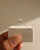 Platinum | 7.5mm Round Moissanite | Lab Diamond side stones