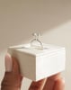 Platinum | 8.5mm Round Moissanite | Lab Diamond side stones