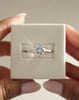 Platinum | 8.5mm Round Moissanite | Lab Diamond side stones
