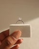 Platinum | 7mm Round Moissanite | Lab Diamond side stones