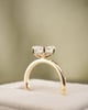 18k Yellow Gold | 2ct - E - VS1 Emerald Lab Diamond | Lab Diamond side stones