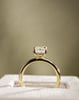 18k Yellow Gold | 1.85ct - E - VS1 Emerald Lab Diamond | Lab Diamond side stones