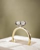 18k Yellow Gold / Platinum | 1.53ct - D - VVS2 Emerald Lab Diamond | Lab Diamond side stones