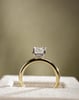 18k Yellow Gold / Platinum | 1.53ct - D - VVS2 Emerald Lab Diamond | Lab Diamond side stones