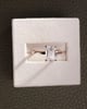 18k Rose Gold | 2.05ct - E - VVS2 Emerald Lab Diamond | Lab Diamond side stones
