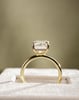 18k Yellow Gold | 3.8ct - E - VVS2 Emerald Lab Diamond | Lab Diamond side stones