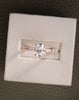 18k Rose Gold | 8x6mm Oval Moissanite | Lab Diamond side stones