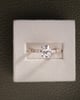 18k Rose Gold | 8x6mm Oval Moissanite | Lab Diamond side stones